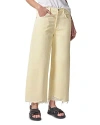 Citizen Of Humanity Ayla Raw Hem High Waist Baggy Crop Wide Leg Jeans In Limoncello