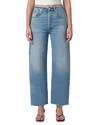 Citizen Of Humanity Citizens Of Humanity Ayla High Waist Raw Hem Ankle Baggy Wide Leg Jeans In Telegraph