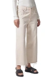 Citizens Of Humanity Ayla Raw Hem High Waist Baggy Crop Wide Leg Jeans In Beige