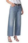 CITIZENS OF HUMANITY AYLA RAW HEM HIGH WAIST CROP BAGGY WIDE LEG JEANS