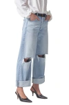 CITIZENS OF HUMANITY AYLA RIPPED HIGH WAIST BAGGY WIDE LEG JEANS