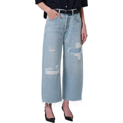 Citizens Of Humanity Ayla Ripped High Waist Crop Baggy Wide Leg Jeans