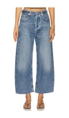 Citizens Of Humanity Gaucho High Waist Crop Wide Leg Organic Cotton Jeans In Telegraph