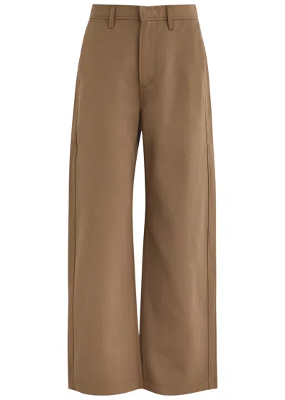 Citizens Of Humanity Ayla Wide-leg Cotton Trousers In Brown