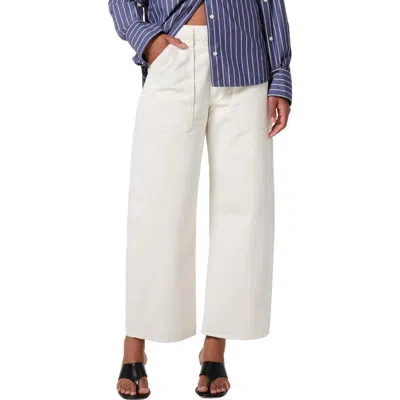 Citizens Of Humanity Ayla Wide Leg Utility Twill Pants In Pashmina (off White)
