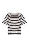 Citizens Of Humanity Goldie Stripe Relaxed Fit T-shirt In Black,white