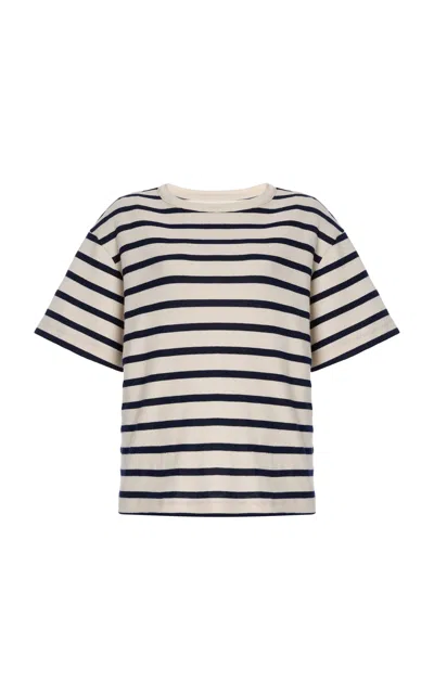 CITIZENS OF HUMANITY AZURE STRIPED COTTON T-SHIRT