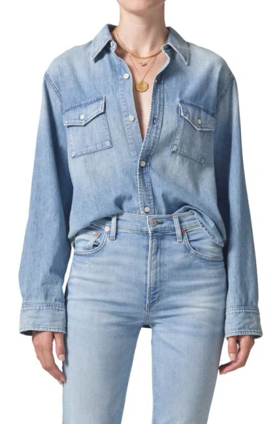 Citizen Of Humanity Shay Denim Bodysuit In Curran