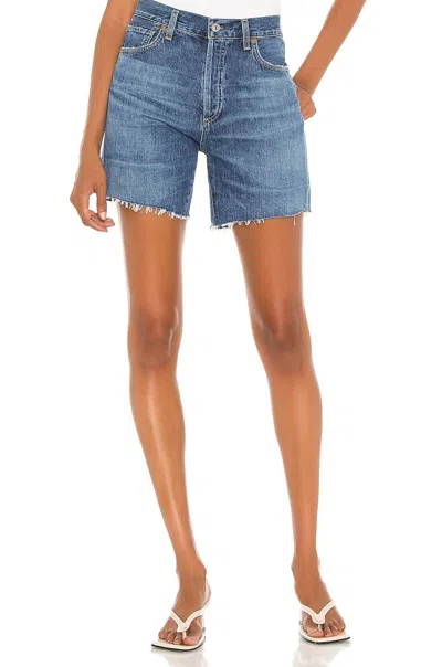 Citizens Of Humanity Bailey Short In Blue Rose In Multi
