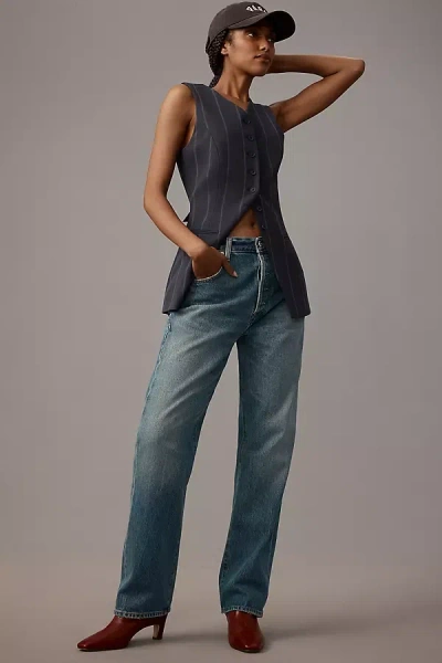 Citizen Of Humanity Baretta High-rise Relaxed Straight-leg Jeans In Blue