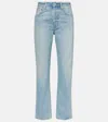 Citizen Of Humanity Blue High-rise Straight Jeans In Blue