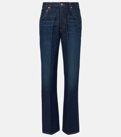 Citizen Of Humanity Baretta High-rise Straight Jeans In Blue