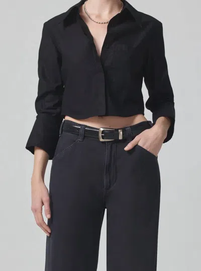 Citizens Of Humanity Bea Crop Top In Black