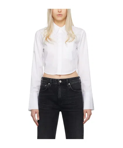 Citizens Of Humanity Bea Cropped Shirt In White