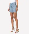 Citizen Of Humanity Beatnik Cutoff Denim Mini Skirt In Multi