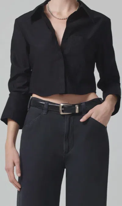 Citizens Of Humanity Beau Crop Top In Black
