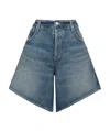 Citizen Of Humanity Gaucho Denim Shorts In Blue