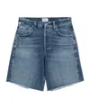 Citizen Of Humanity Citizens Of Humanity Washed Shorts In Organic Denim In Blue