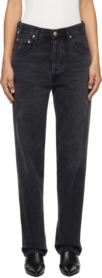 Citizen Of Humanity Belt Loop Jeans In Andreas (washed Blac