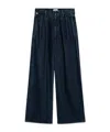 Citizen Of Humanity Citizens Of Humanity Dark Wide Jeans With Pleats In Black