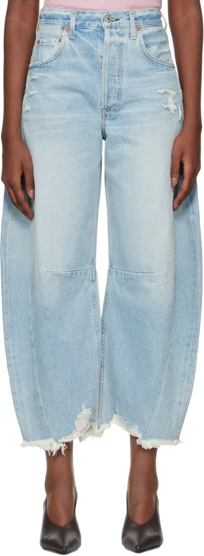 Citizens Of Humanity Blue Horseshoe Jeans In Gemini (lt Indigo)