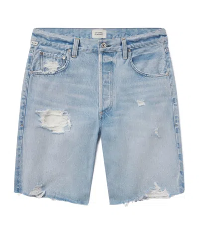 CITIZEN OF HUMANITY CITIZENS OF HUMANITY DISTRESSED DENIM SHORTS