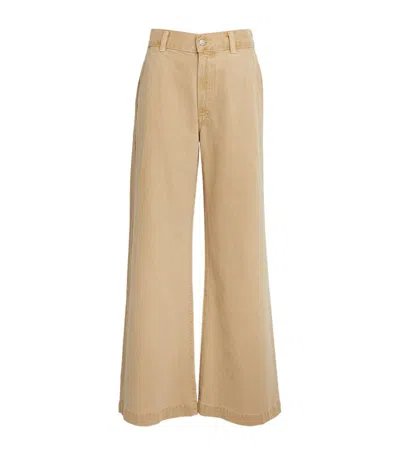 Citizens Of Humanity Beverly Wide-leg Trousers In Beige