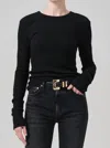 Citizen Of Humanity Bina Rib Crewneck Sweater In Black