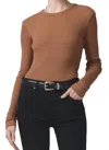 Citizen Of Humanity Bina Crewneck Top In Honey