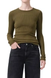 Citizens Of Humanity Bina Rib Crewneck Sweater In Costes