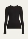 Citizen Of Humanity Bina Rib Crewneck Sweater In Black