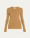 Citizen Of Humanity Bina Round-neck Knitted Top In Caramel Mddk