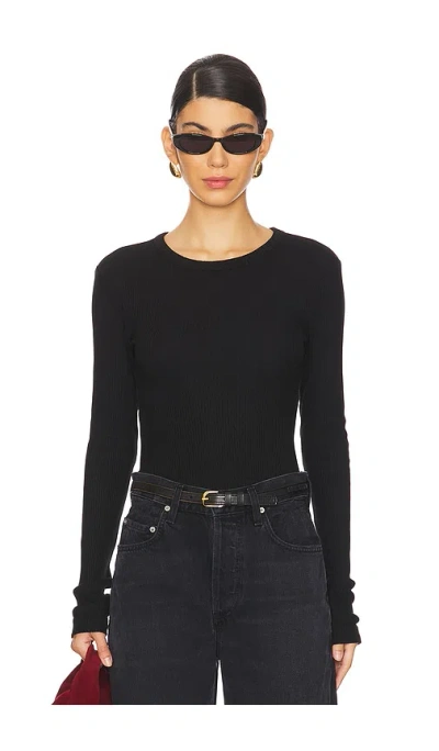 Citizen Of Humanity Citizens Of Humanity Bina Rib Crewneck Sweater In Black