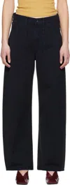 Citizens Of Humanity Paloma Baggy Velvet Pant In Black In Washed Black (washed