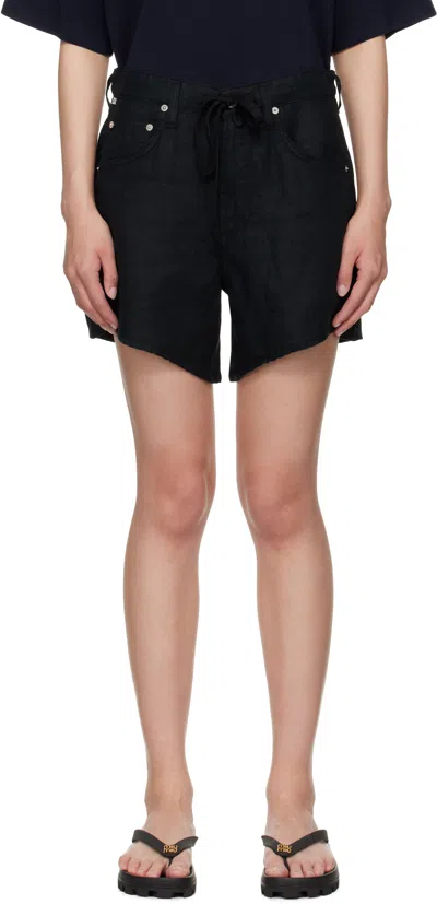 Citizens Of Humanity Black Brynn Drawstring Shorts