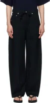 Citizen Of Humanity Black Brynn Linen Trousers In Black