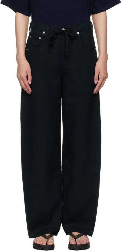 Citizens Of Humanity Black Brynn Linen Trousers
