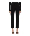 Citizen Of Humanity Womens Cropped Velvet Bootcut Jeans In Black