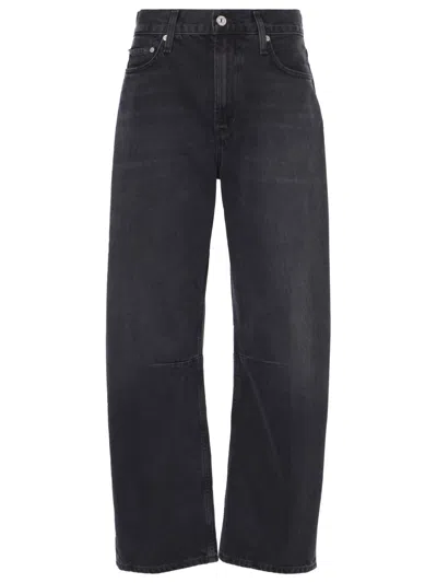 CITIZEN OF HUMANITY BLACK HIGH-RISE WIDE-LEG JEANS