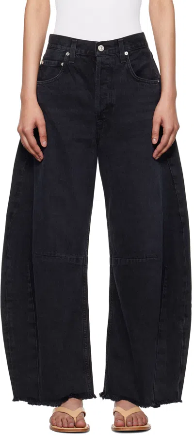 Citizens Of Humanity Black Horseshoe Jeans In Sonnet