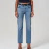 Citizen Of Humanity Delfina Jeans Five-pocket Design Belt Loops In Blue
