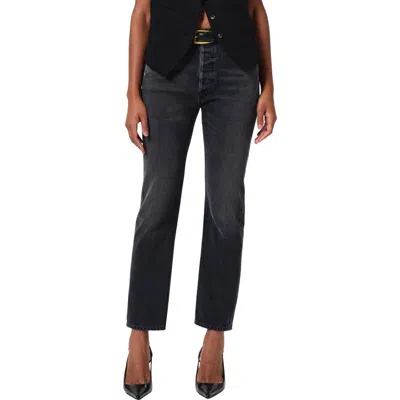 Citizens Of Humanity Blaine High Waist Ankle Straight Leg Jeans In Vintage Black