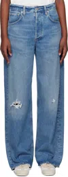 Citizen Of Humanity Ayla Baggy Jeans Solano In Solano (dk Indigo)