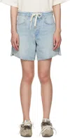 Citizens Of Humanity Blue Brynn Drawstring Denim Shorts