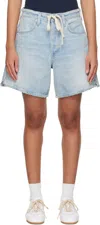 Citizen Of Humanity Blue Brynn Drawstring Denim Shorts In Jesamyn (md Ind)