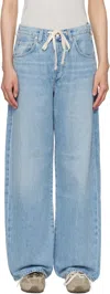 Citizen Of Humanity Blue Brynn Drawstring Jeans In Blue