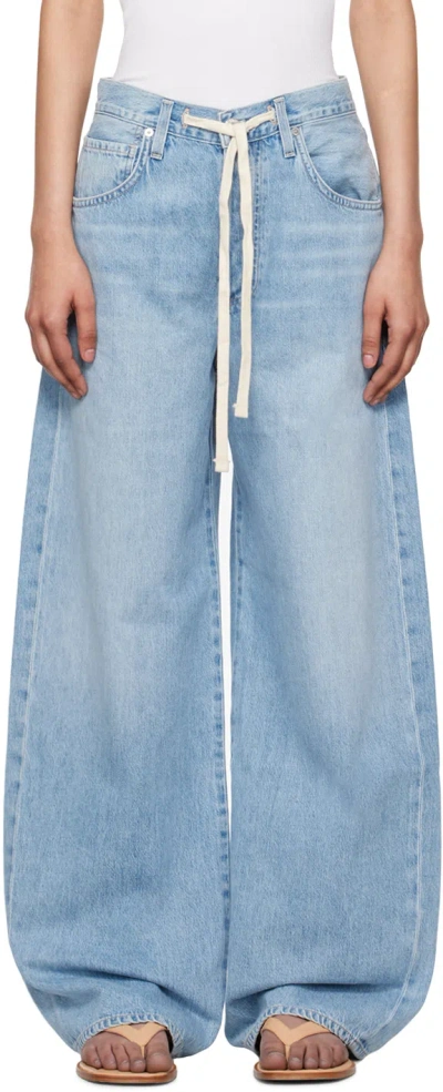 Citizens Of Humanity Blue Brynn Drawstring Jeans In Bllac