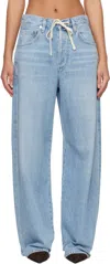 Citizens Of Humanity Brynn Drawstring Jeans In Blue Lace (lt Indigo