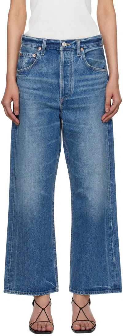 Citizen Of Humanity Blue Gaucho Jeans In Oasis