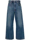 Citizens Of Humanity Gaucho High Waist Crop Wide Leg Organic Cotton Jeans In Blue